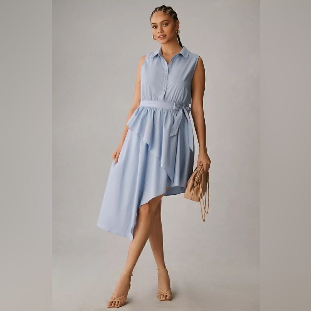 Anthropologie Maeve Asymmetrical Sleeveless Shirt Dress Size  20W